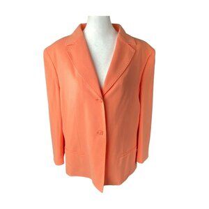 NWT CASUAL CORNER Women Blazer Sz 14 Orange Office Career Business Classy hg-46